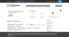 Desktop Screenshot of mathoverflow.net